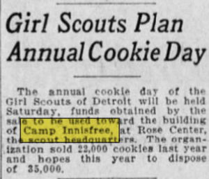 Camp Innisfree - May 04 1927 Article